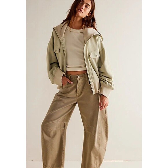 Free People We The Free Addison Jacket Top Ribbed Oversized Slouchy L - Picture 4 of 11